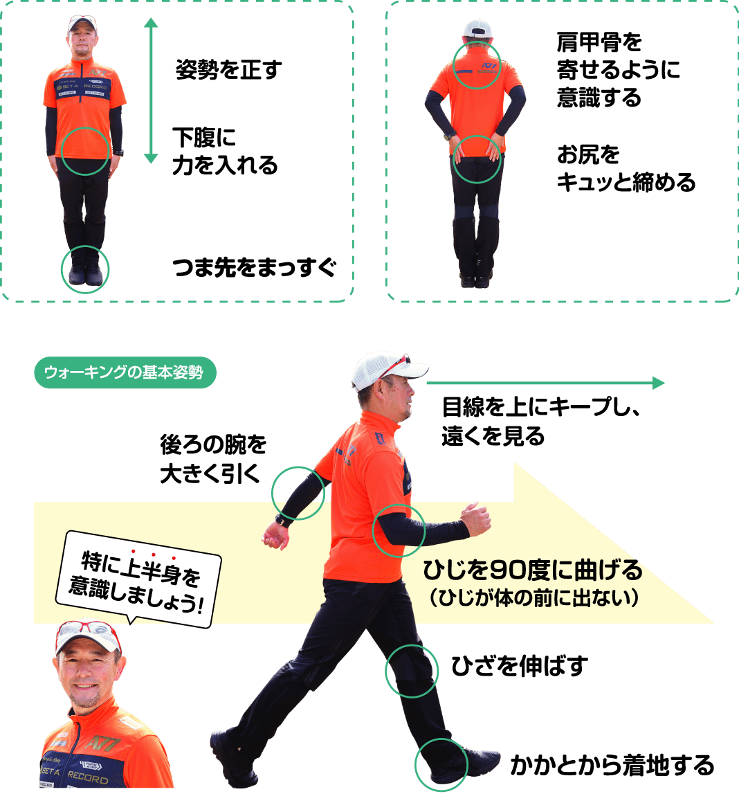 ウォーキングの基本姿勢について